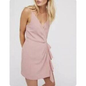 Free‎ People Pink Call It Simple Wrap Dress